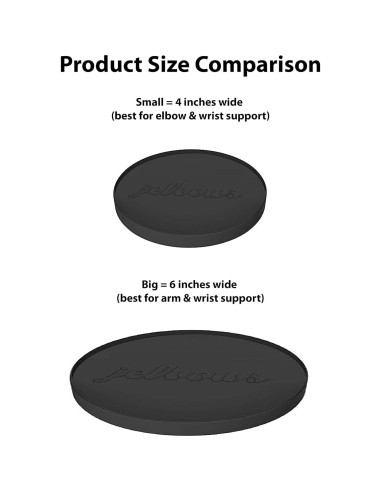 Reposamuñecas Ergonómico de Gel Jelbows Pequeño Negro - 2 Piezas