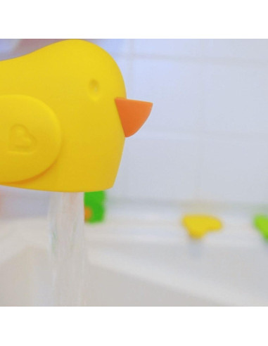 Cubierta de Grifo Beak Munchkin Amarillo con Dispensador de Burbujas