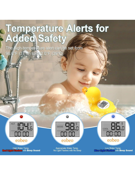 Termómetro de Baño para Bebés Eobeo Pato - Seguro y Digital Termómetro de Baño para Bebés Eobeo Pato - Seguro y Digital