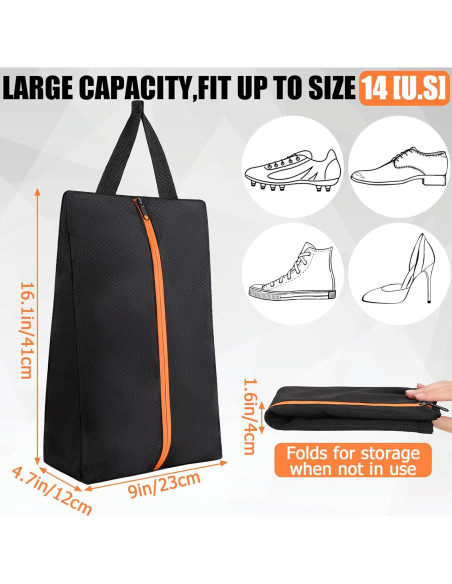 Bolsa Organizadora de Calzado TOBWOLF Impermeable Naranja Bolsa Organizadora de Calzado TOBWOLF Impermeable Naranja
