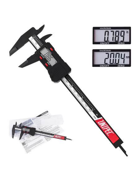 Calibrador Digital UNIPEC 15 cm LCD Alta Precisión Negro Calibrador Digital UNIPEC 15 cm LCD Alta Precisión Negro