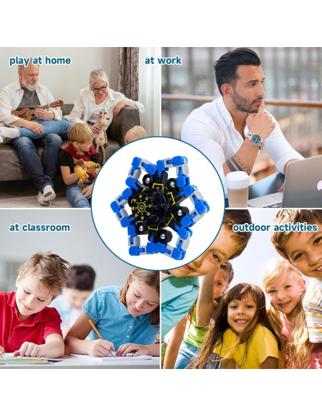 4 Spinners Antiestrés Transformables Hdnpea Azul - Juguetes Sensoriales 4 Spinners Antiestrés Transformables Hdnpea Azul - Juguetes Sensoriales