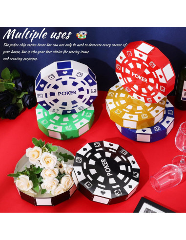 24 Cajas de Decoración de Fiesta Casino Silipull 22.86 cm