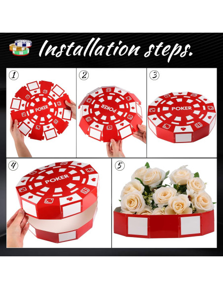 24 Cajas de Decoración de Fiesta Casino Silipull 22.86 cm 24 Cajas de Decoración de Fiesta Casino Silipull 22.86 cm