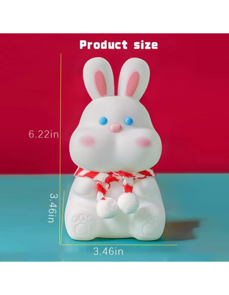 Luz Nocturna Conejo Kawaii NICE POINT 8.8x8.8x15.8cm Luz Nocturna Conejo Kawaii NICE POINT 8.8x8.8x15.8cm