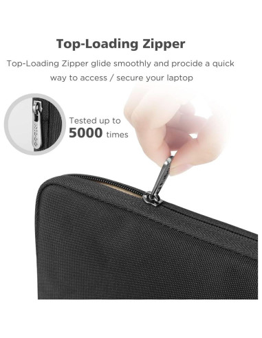 Funda para Laptop NIDOO 10.1" Negra - Compatible con iPad y Surface