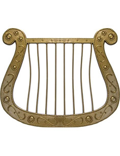 Harpa Angelical Dorada 20.8 cm - Accesorio de Disfraz 2