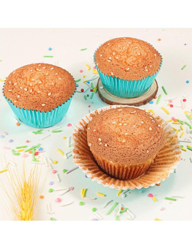 Forros de Cupcake Caperci Aqua Sky 150 Piezas Estándar