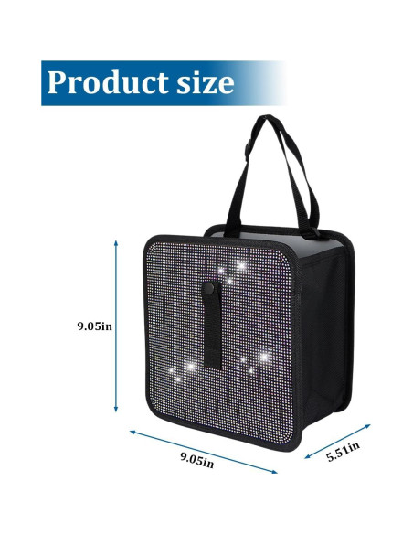 Basurero Plegable para Auto BELOMI 7L Impermeable Color AB Basurero Plegable para Auto BELOMI 7L Impermeable Color AB