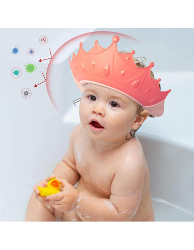 Gorro de Ducha para Bebés FUNUPUP - Visera Ajustable Rosa