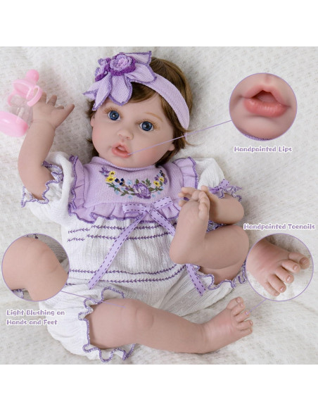 Muñeca Reborn Bebé Niña Aori 2.0 - 56 cm Vinilo Suave Realista Muñeca Reborn Bebé Niña Aori 2.0 - 56 cm Vinilo Suave Realista