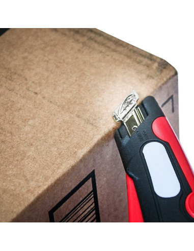 Cortador de Caja de Seguridad Veltec EZ-1000 Rojo Retráctil