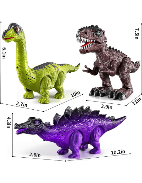 Juguetes Electrónicos Dinosaurios Caminantes BLmukce - 3 Piezas Juguetes Electrónicos Dinosaurios Caminantes BLmukce - 3 Piezas