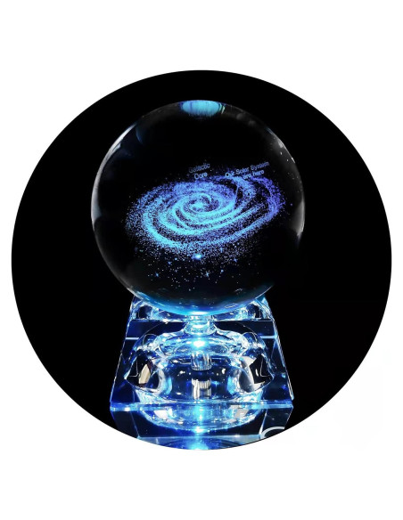 Esfera de Cristal 3D OEGINFIT Luz Nocturna Sistema Solar Esfera de Cristal 3D OEGINFIT Luz Nocturna Sistema Solar
