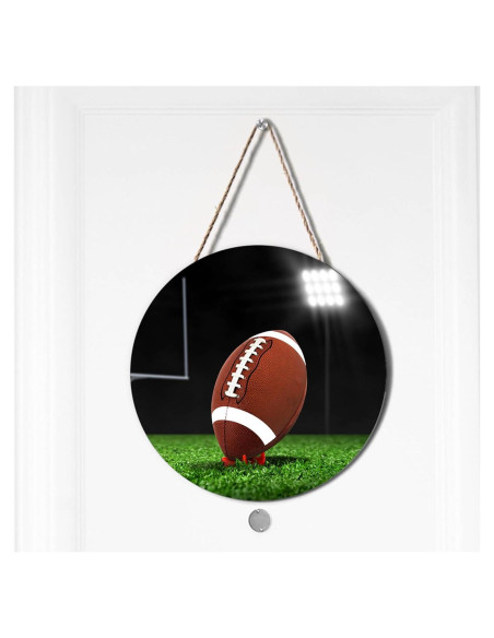 Cartel de Bienvenida de Madera Fútbol Americano 30x30 cm Cartel de Bienvenida de Madera Fútbol Americano 30x30 cm