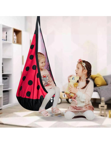 Asiento de columpio sensorial SUSIHOOH para niños - Rojo y Negro