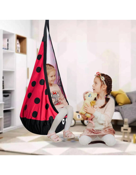 Asiento de columpio sensorial SUSIHOOH para niños - Rojo y Negro Asiento de columpio sensorial SUSIHOOH para niños - Rojo y Negro