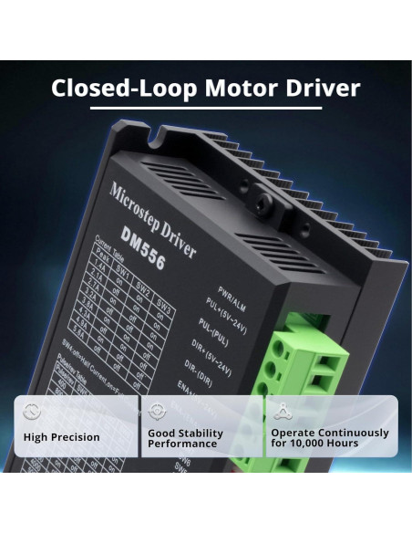 Controlador de Motor Paso a Paso Digital MAKERELE DM556 1.4-5.6A 20-50V CC Controlador de Motor Paso a Paso Digital MAKERELE DM556 1.4-5.6A 20-50V CC