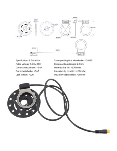 Sensor de Efecto Hall Moofey para Bicicleta - Kit de Asistencia Eléctrica