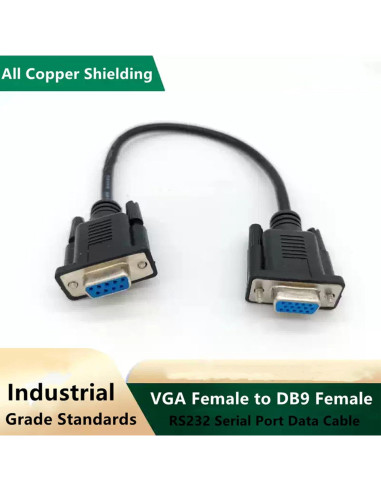 Cable VGA a DB9 hembra 50CM GXMRHWY 15 pines a 9 pines