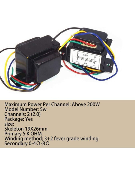 Transformador de Audio Acxico 5K 5W para Amplificadores de Válvulas Transformador de Audio Acxico 5K 5W para Amplificadores de Válvulas