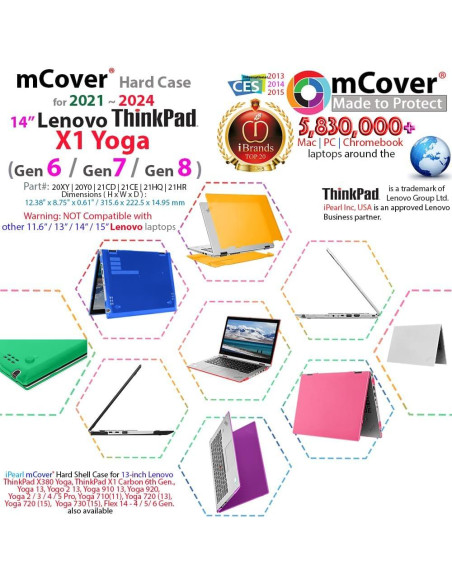 mCover Funda Transparente para Lenovo ThinkPad X1 Yoga 14" 2021-2024 mCover Funda Transparente para Lenovo ThinkPad X1 Yoga 14" 2021-2024