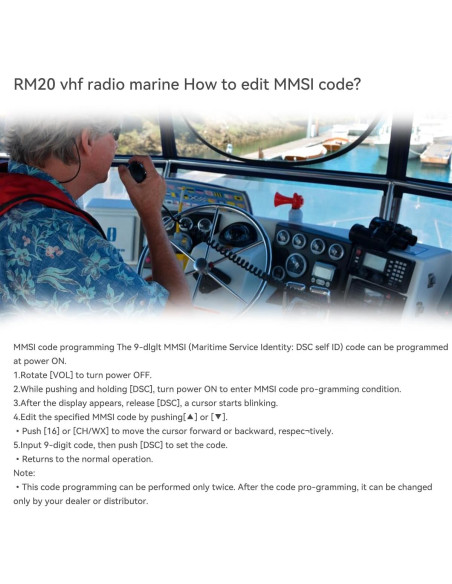 Radio VHF Marina Retevis RM20 con GPS y DSC IP67 1.3kg Radio VHF Marina Retevis RM20 con GPS y DSC IP67 1.3kg