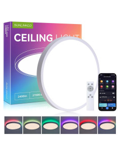 Luz de Techo LED Empotrada 30 cm SUNLINKCO RGB+IC 2400LM