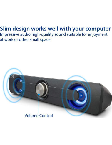 Barra de Sonido Multimedia USB GamesterGear SY-SPK20234 2.5W