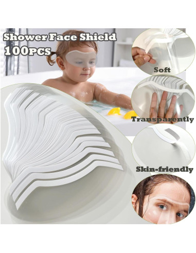 100 Protectores Faciales Desechables CLOEWCL para Ducha y Cirugía