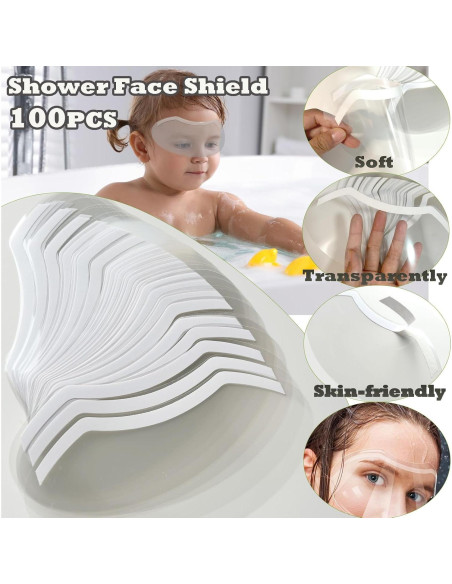 100 Protectores Faciales Desechables CLOEWCL para Ducha y Cirugía 100 Protectores Faciales Desechables CLOEWCL para Ducha y Cirugía