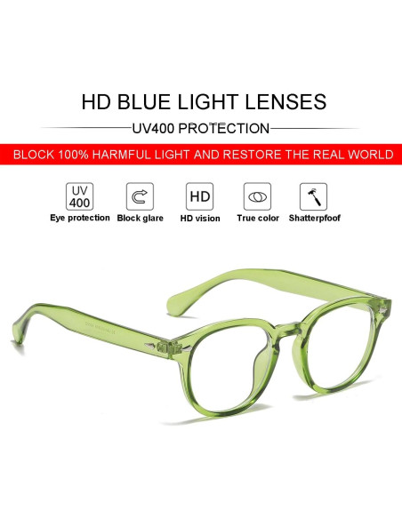 Gafas Bloqueadoras de Luz Azul JOVAKIT Redondas Unisex Gafas Bloqueadoras de Luz Azul JOVAKIT Redondas Unisex