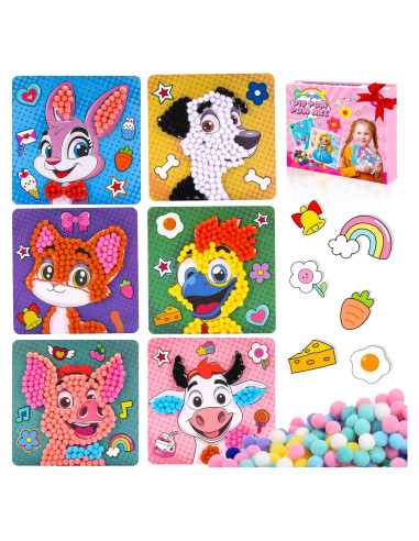 Kit de Manualidades Pom Pom Windidi 20 cm para Niños 3-6 Años