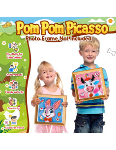 Kit de Manualidades Pom Pom Windidi 20 cm para Niños 3-6 Años 2