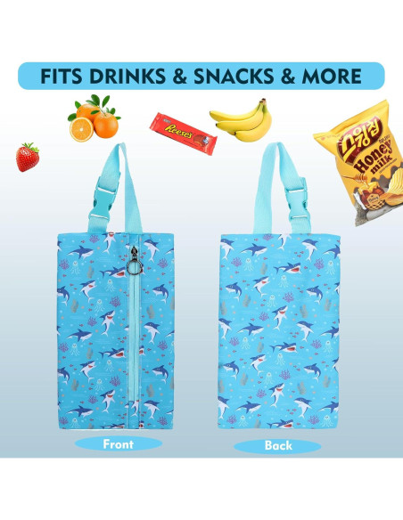 Bolsa de Snack Aislada Maplerich JBK Tiburón Azul 5L Bolsa de Snack Aislada Maplerich JBK Tiburón Azul 5L