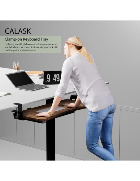Bandeja de Teclado CALASK JPT02 Madera 65x30 cm Ergonómica Bandeja de Teclado CALASK JPT02 Madera 65x30 cm Ergonómica