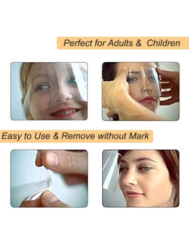 50 Pcs Escudos Faciales Desechables EBANKU para Maquillaje