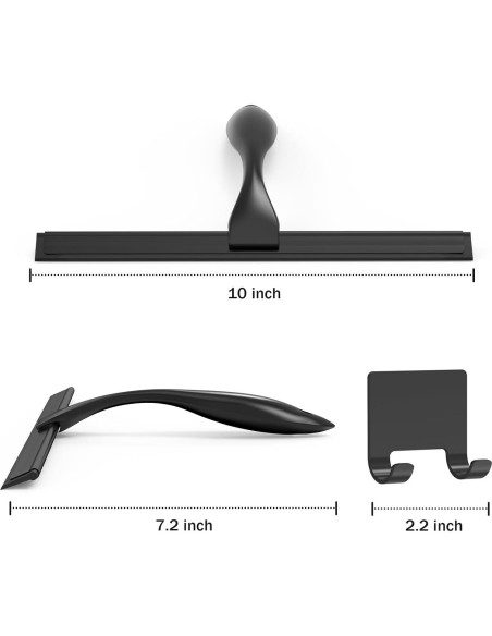 Limpiaparabrisas de Acero Inoxidable Docrok 25.4 cm Negro Limpiaparabrisas de Acero Inoxidable Docrok 25.4 cm Negro