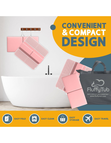 Juego de Almohadilla para Arrodillarse y Codos FluffyTub Rosa Juego de Almohadilla para Arrodillarse y Codos FluffyTub Rosa