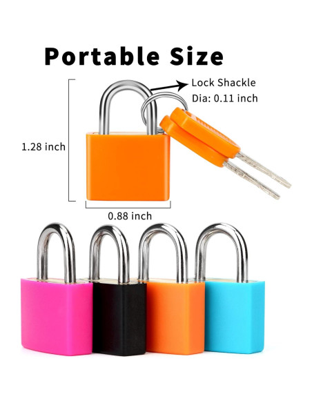 Candados de Maleta Febwind 4 Pcs Mini Metal con Llave Candados de Maleta Febwind 4 Pcs Mini Metal con Llave