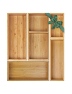 Juego de Organizadores de Cajón de Bambú MapleGrace 5 PCS