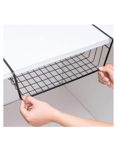 Cesta de Almacenamiento Bajo Estante HAOHIZE 30x22x12cm Negra
