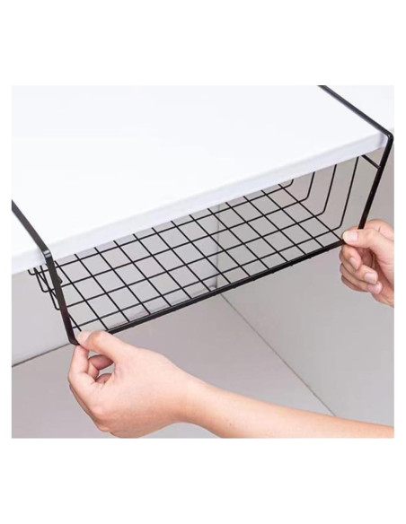 Cesta de Almacenamiento Bajo Estante HAOHIZE 30x22x12cm Negra Cesta de Almacenamiento Bajo Estante HAOHIZE 30x22x12cm Negra