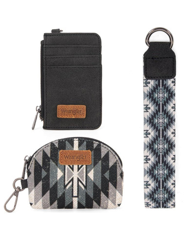 Monedero de muñeca Wrangler Aztec para mujeres - Negro