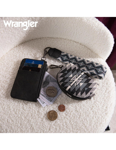 Monedero de muñeca Wrangler Aztec para mujeres - Negro Monedero de muñeca Wrangler Aztec para mujeres - Negro