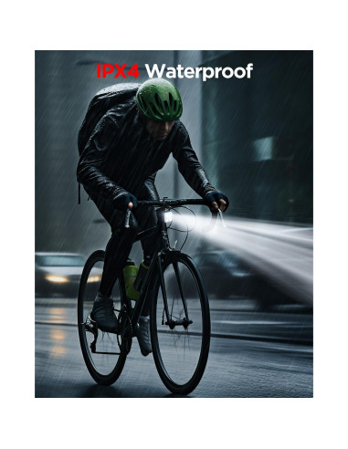 Conjunto de luces LED recargables AKALE para bicicleta IPX4