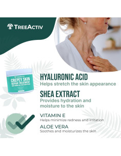 TreeActiv Crema Reafirmante para Piel Crepey - 2 Unidades - Ácido Hialurónico 2