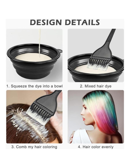 Set de Tinte para Cabello EMVANV 5 Piezas - Negro Set de Tinte para Cabello EMVANV 5 Piezas - Negro