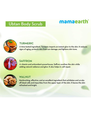 Exfoliante Corporal Ubtan Mamaearth 200 g - Elimina Bronceado