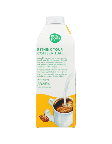 Crema de Almendra y Coco NUTPODS 750 ml Sin Azúcar Crema de Almendra y Coco NUTPODS 750 ml Sin Azúcar
